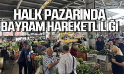 Zonguldak’ta halk pazarında bayram hareketliliği!