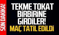 Zonguldak'ta futbolcular tekme tokat birbirine girdiler!