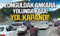 Bayram telaşı ve yağmur patlama yaptı!  Zonguldak Ankara yolunda kaza!