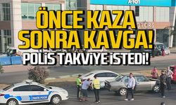 Kozlu'da önce kaza sonra kavga! Polis takviye istedi!
