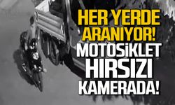 Motosiklet hırsızı kamerada!