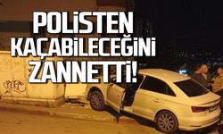 Polisten kaçabileceğini zannetti! Yakayı ele verdi!