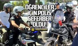 Polis öğrenciler için seferber oldu! Sınava böyle yetiştirdiler!