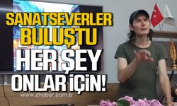 Zonguldak'ta resim günlerinde buluştular! Her şey sokak hayvanları için!