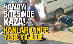 Sanayi girişinde kaza! Kanlar içinde kaldı!