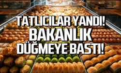 Tatlıcılar yandı! Bakanlık düğmeye bastı!