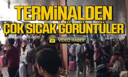 Zonguldak'ta bayram yoğunluğu! Terminalden sıcak görüntüler!