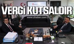 Vali Hacıbektaşoğlu Vergi Dairesi Başkanı Halil İbrahim Temiz ile bir araya geldi!