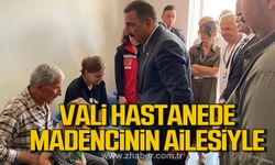 Vali Hacıbektaşoğlu hayatını kaybeden madenci Tevfik Soy’un ailesiyle!