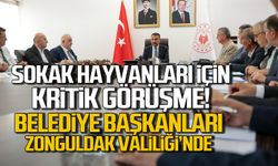 Sokak hayvanları için kritik görüşme! Belediye Başkanları Zonguldak Valiliği'nde!