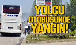 Çaycuma'da yolcu otobüsünde yangın!