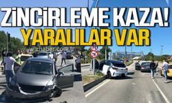 Bartın'da zincirleme kaza' Yaralılar var!