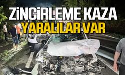 Bartın’da zincirleme kaza! Yaralılar var!