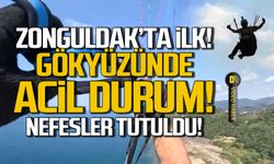 Zonguldak'ta gökyüzünde acil durum çalışması nefes kesti!