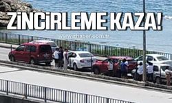 Alaplı'da köprüde zincirleme kaza!