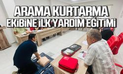 Arama kurtarma ekibine ilk yardım eğitimi