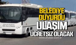 Zonguldak Belediyesi duyurdu! Özel halk otobüsleri o saatlerde ücretsiz!