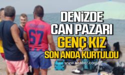 Filyos'ta denizde can pazarı! Genç kız son anda kurtuldu!