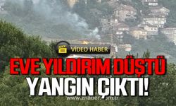 Zonguldak'ta bir eve yıldırım düştü! Yangın çıktı!