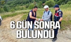 Zonguldak'ta kayıp şahıs 6 gün sonra bulundu!