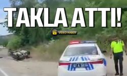 Bakacakkadı'da kaza! Takla attı!