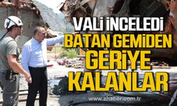 Vali Hacıbektaşoğlu inceledi! İşte batan Kafkametler'den geriye kalanlar!