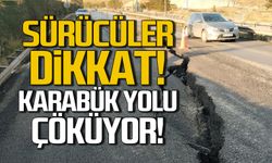 Sürücüler dikkat! Karabük yolu çöküyor!