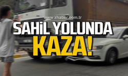 Zonguldak sahil yolunda trafik kazası!