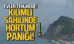 Evler tehlikede! Kilimli'de hortum paniği!