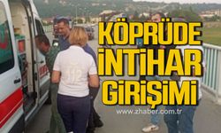 Çaycuma'da köprüde intihar girişimi!