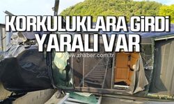 Alaplı'da otomobil korkuluklara çarptı! Yaralı var!