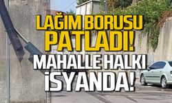 Zonguldak'ta lağım borusu patladı! Mahalle halkı isyan etti!