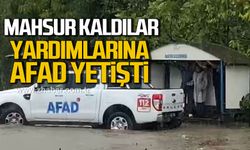 Bartın’da durakta mahsur kalan vatandaşları AFAD kurtardı!