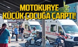 Ereğli'de kaza! Motokurye küçük çocuğa çarptı!