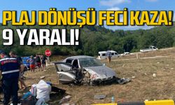 Plaj dönüşü feci kaza! 9 yaralı!