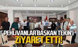 Pehlivanlar Başkan Tekin'i ziyaret etti!