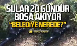 Vatandaş boşa akan suya tepki gösterdi! "Nerede Belediye?"