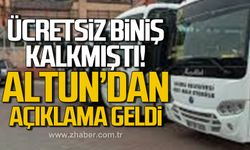 Kilimli özel halk otobüslerinde ücretsiz biniş kalkmıştı! Kamil Altun'dan açıklama geldi!