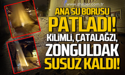 Su borusu patladı! Zonguldak susuz kaldı!