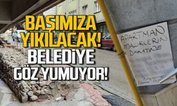 Binanın kolonlarını deldi! Belediye kaçak yapıya göz yumuyor!