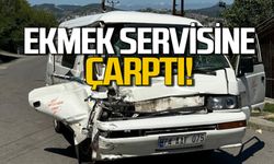 Bartın'da talihsiz kaza! Ekmek servisine çarptı!