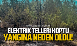 Karabük'te elektrik tellerinden yangın çıktı!