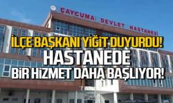 İlçe başkanı Yiğit duyurdu! Hastanede bir hizmet daha başlıyor!