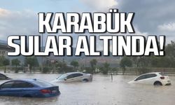 Sağanak Karabük'ü vurdu! Araçlar sular altında!