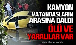 Kdz. Ereğli'de kamyon vatandaşların arasına daldı! Ölü ve yaralılar var!