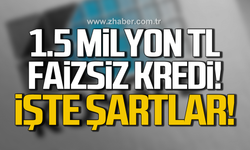 1.5 milyon TL faizsiz kredi! İşte şartlar!