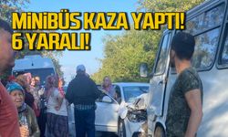 Alaplı'da minibüs kaza yaptı! 6 yaralı!