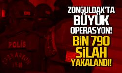 Zonguldak'ta büyük operasyon! Bin 790 silah yakalandı!