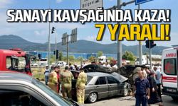 Sanayi Sitesi kavşağında kaza! 7 yaralı!