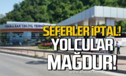 Zonguldak'ta otobüs seferleri iptal! Yolcular mağdur!